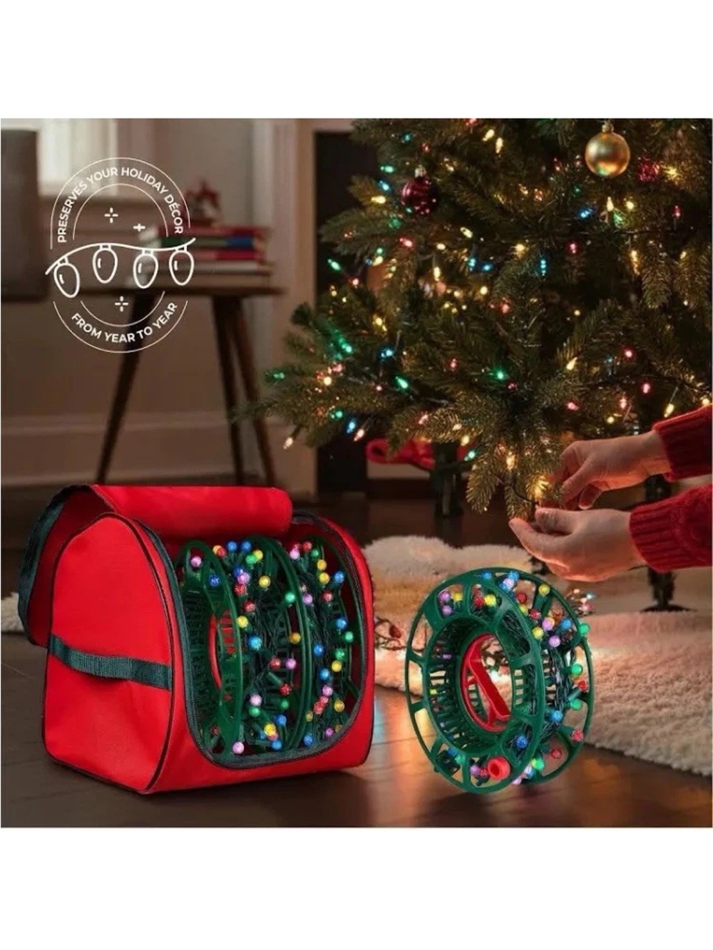 Zober Christmas Light Storage Bag 3 Reels Included